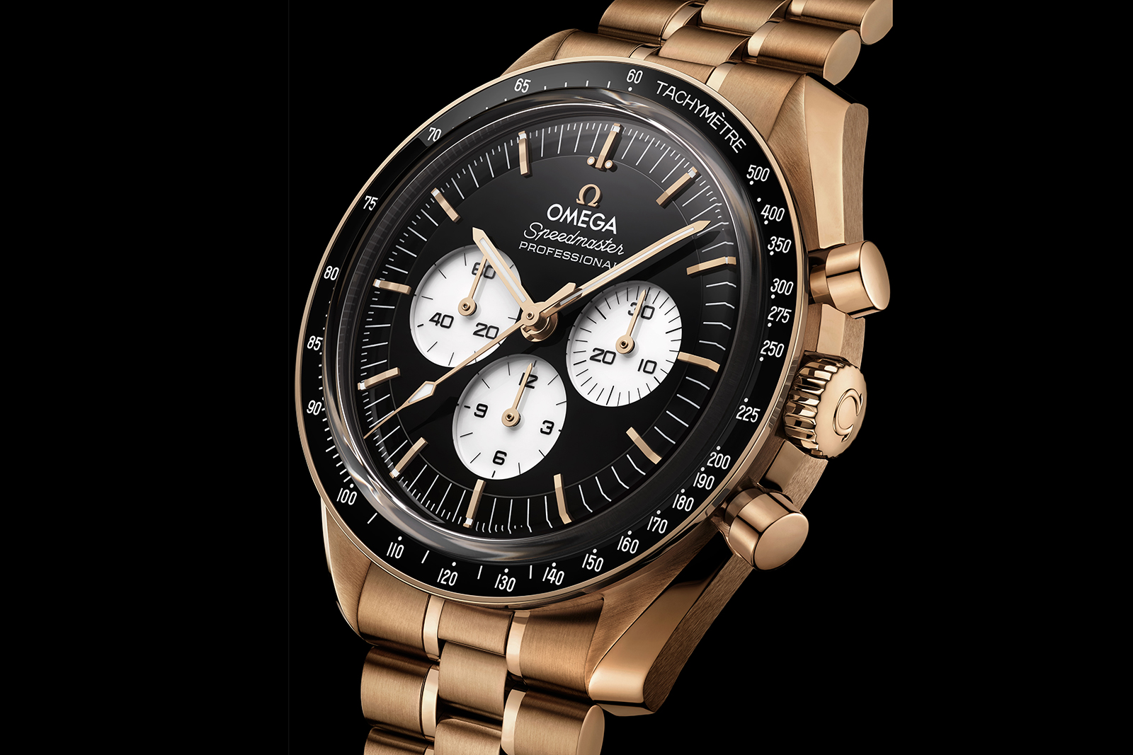Omega Speedmaster Moonwatch Reverse Panda Moonshine Gold — фото 4