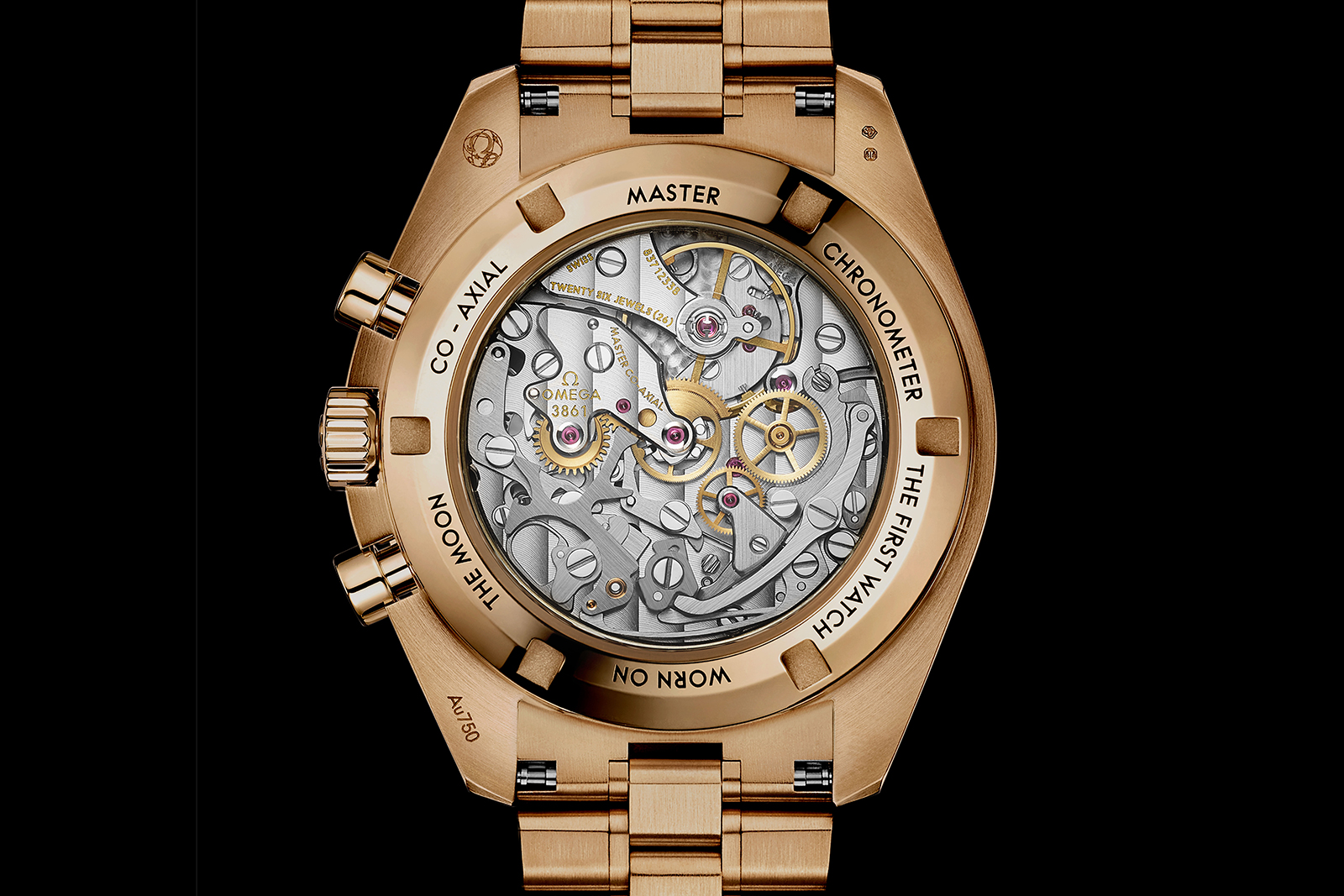 Omega Speedmaster Moonwatch Reverse Panda Moonshine Gold — механизм