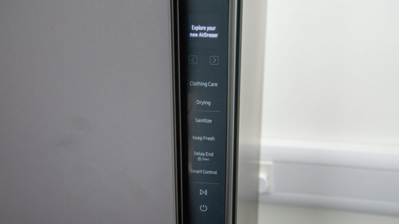 Элементы управления Samsung Bespoke AirDresser