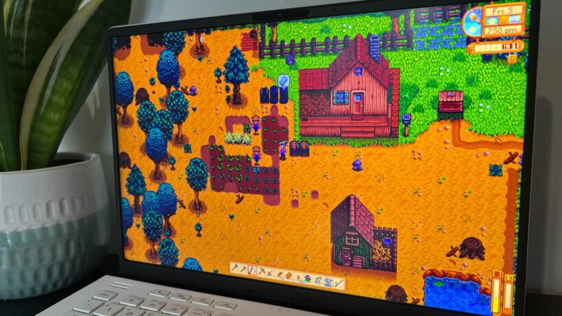 Ферма в Stardew Valley на ноутбуке Asus ROG Zephyrus G14