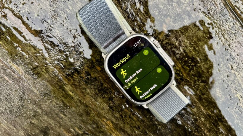 Тренировка на Apple Watch Ultra 2 (вид спереди)