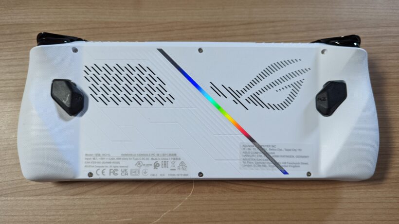 Задняя часть Asus ROG Ally