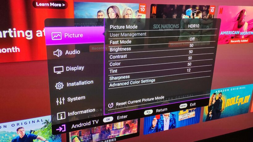 Меню BenQ W4000i