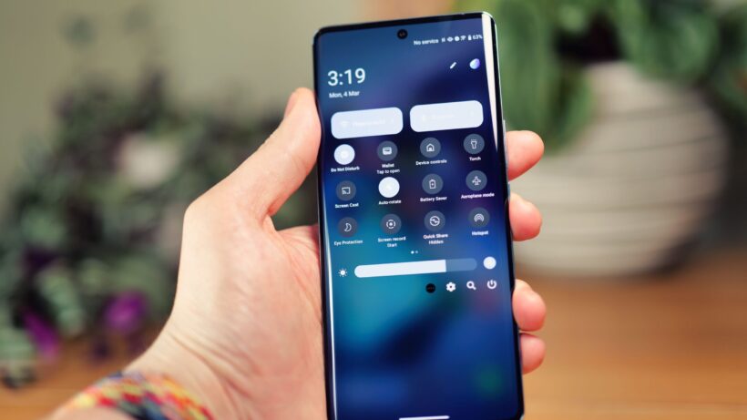 Меню быстрых настроек Vivo V30 Pro