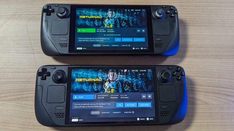 Steam Deck OLED по сравнению с оригинальной моделью Steam Deck