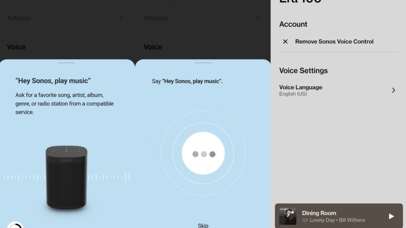 Sonos Era 100: голосовое управление