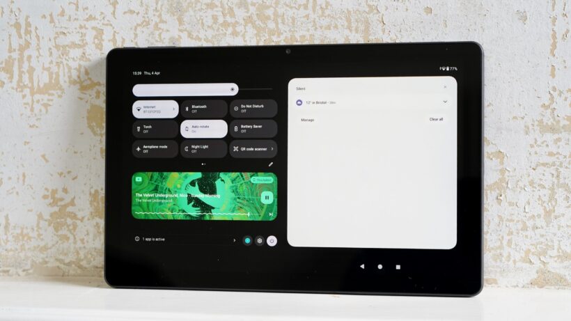 Меню уведомлений Acer Iconia Tab P11