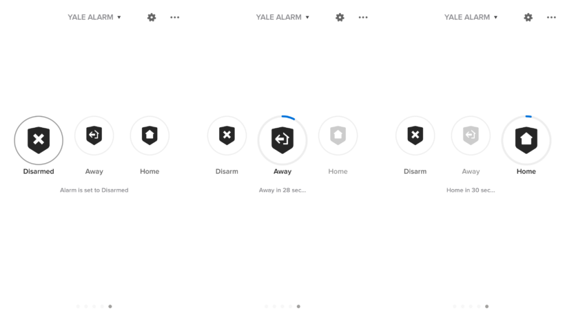 Включение и выключение системы «Yale Smart Alarm»