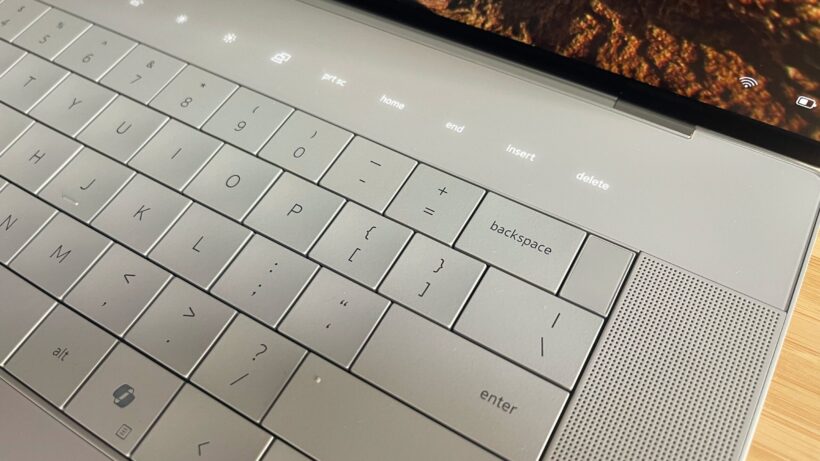 Клавиатура Dell XPS 16 с емкостным рядом клавиш